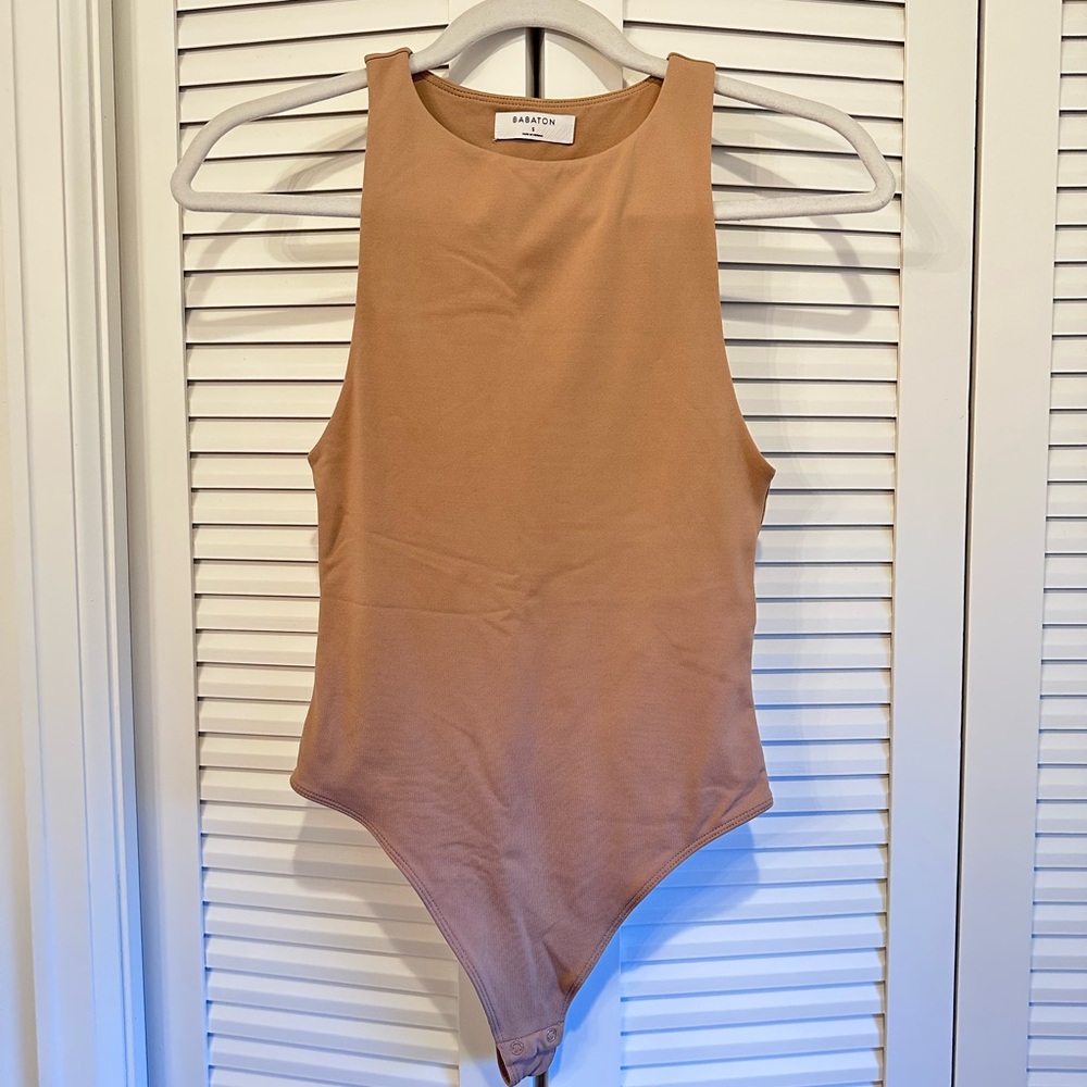 Aritzia Babaton Women’s Sleeveless Tan One-Piece Bodysuit